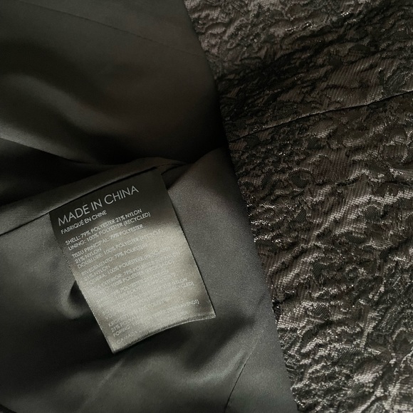 Club Monaco Brocade Puff Sleeve Chemise Black NWT - Picture 9 of 10